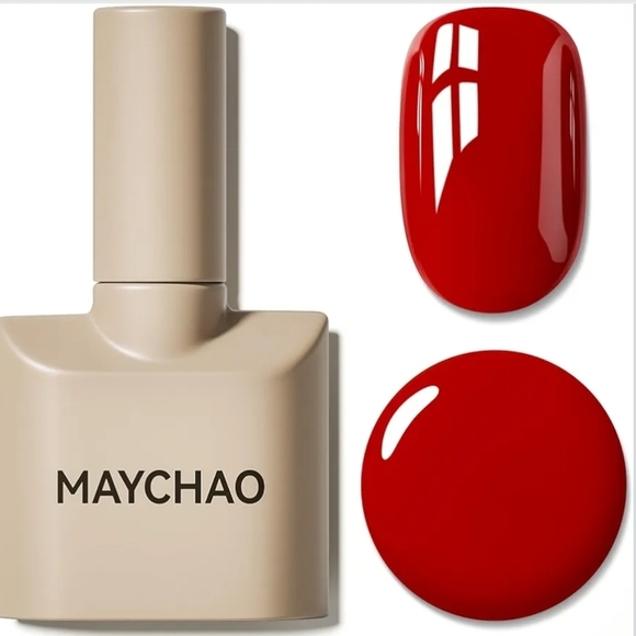 Red and White Polka Dot Press On Nails, Hand Painted Apres Minnie Disney Vibe - Picture 6 of 6